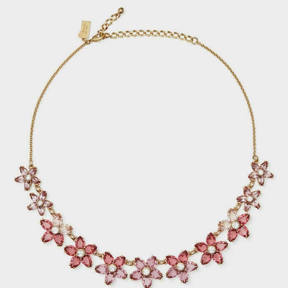 NWT Kate Spade New York Bed of Roses Necklace Pink Ombre Bouquet Retail $278 - Picture 4 of 4